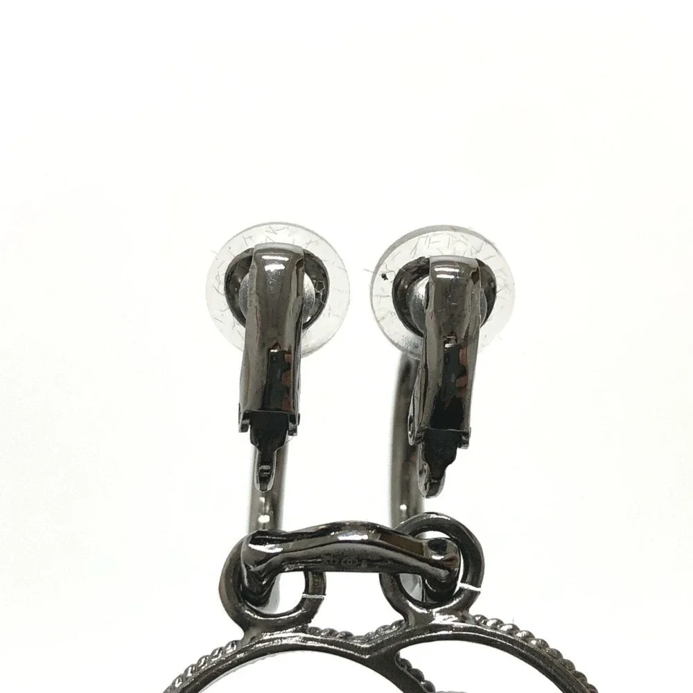CHANEL Black Earrings